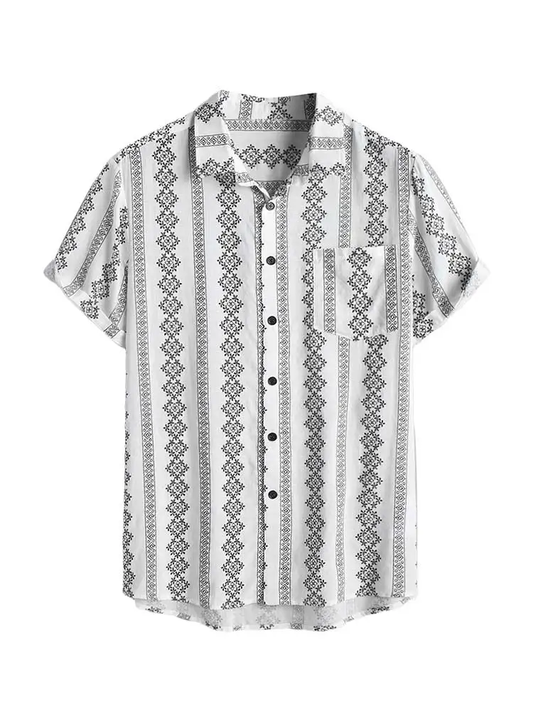 Benji | Heren shirt - Print - Casual Zomer fit