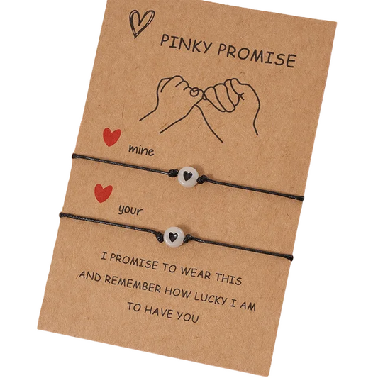 Lovela | Pinky Promise Vriendschap armbanden - Hartjes - Set van 2