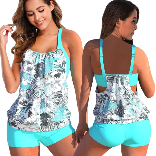 Malta | Tankini-set - Tweekleurig - Stijlvol